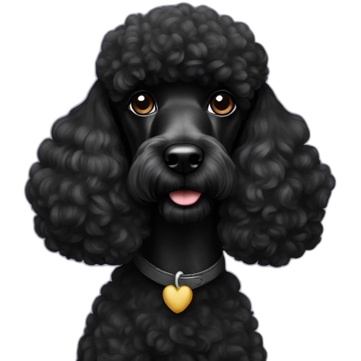 black medium sized poodle emoji