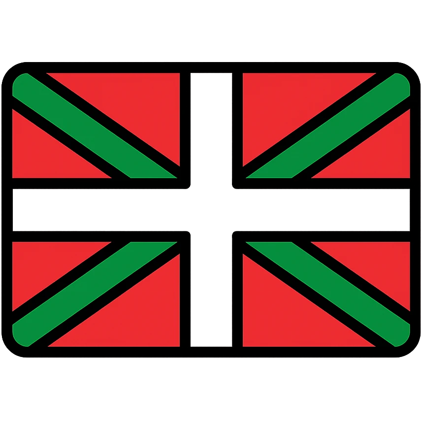 Basque flag (Ikurriña) with accurate colors and proportions emoji