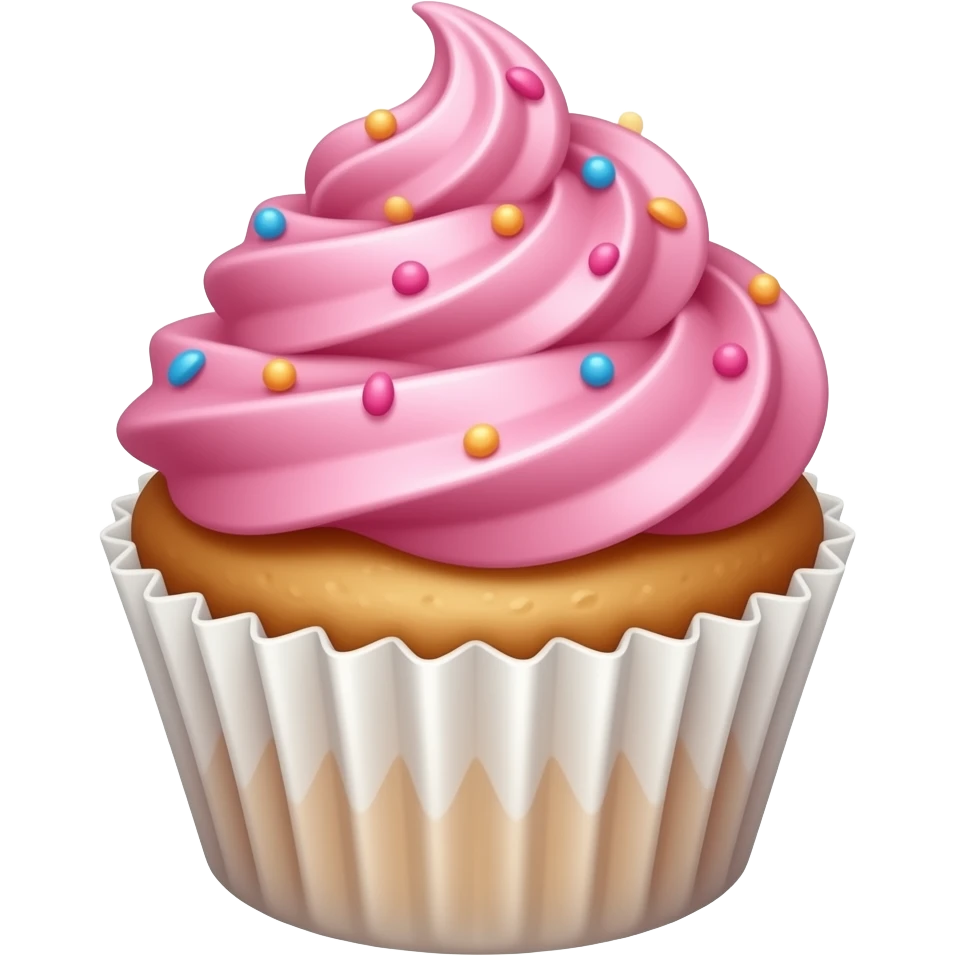 Cupcake with pink icing emoji