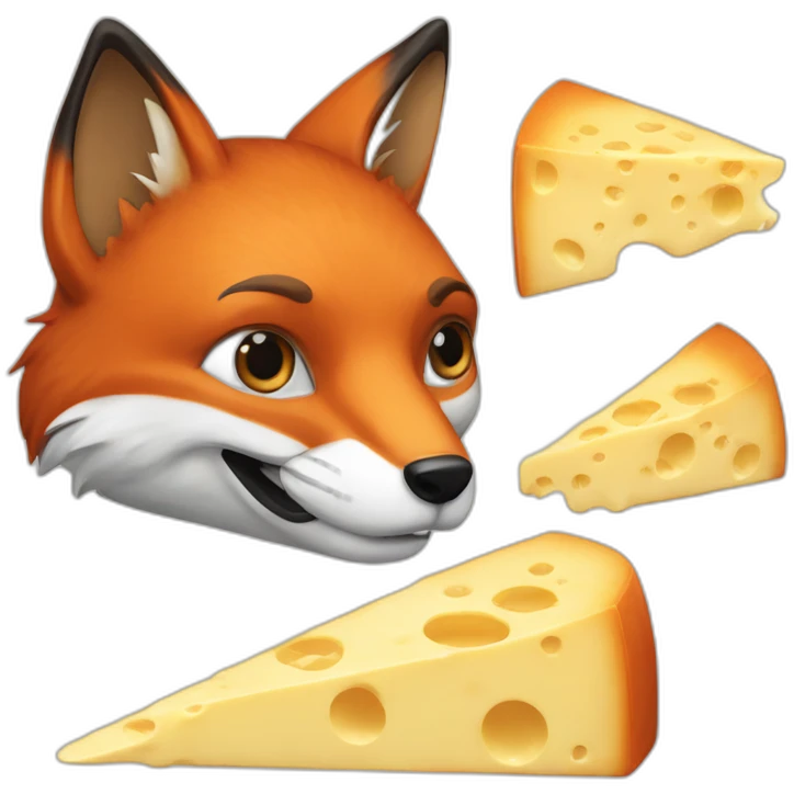 fox-eating-cheese emoji