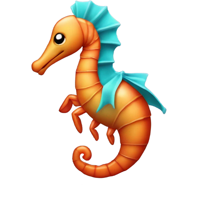 Prawn riding a seahorse emoji