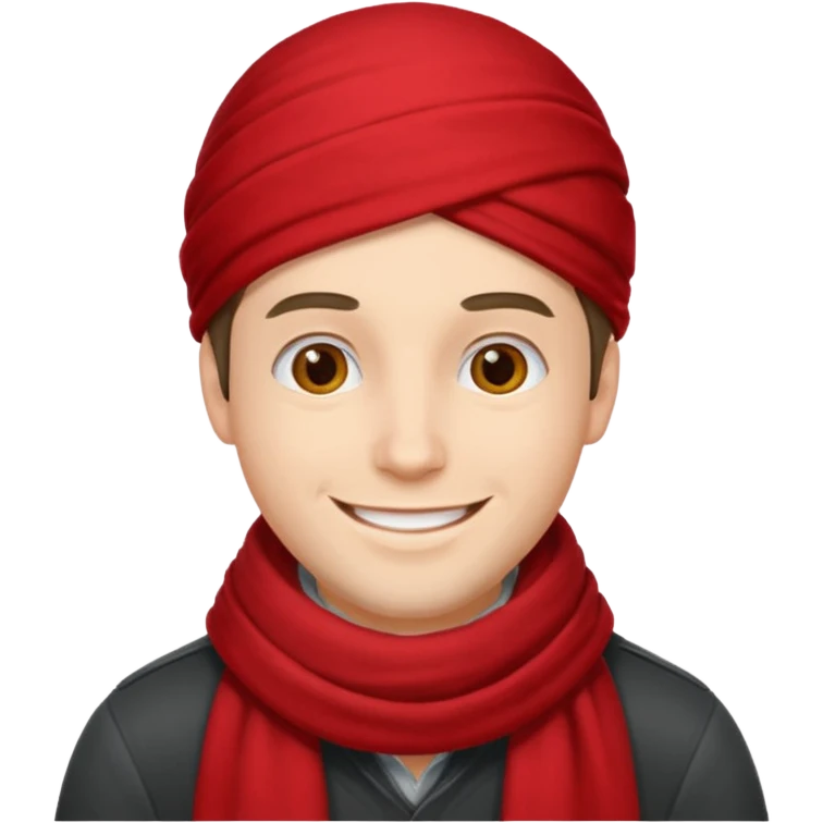 a man with red scarf  emoji