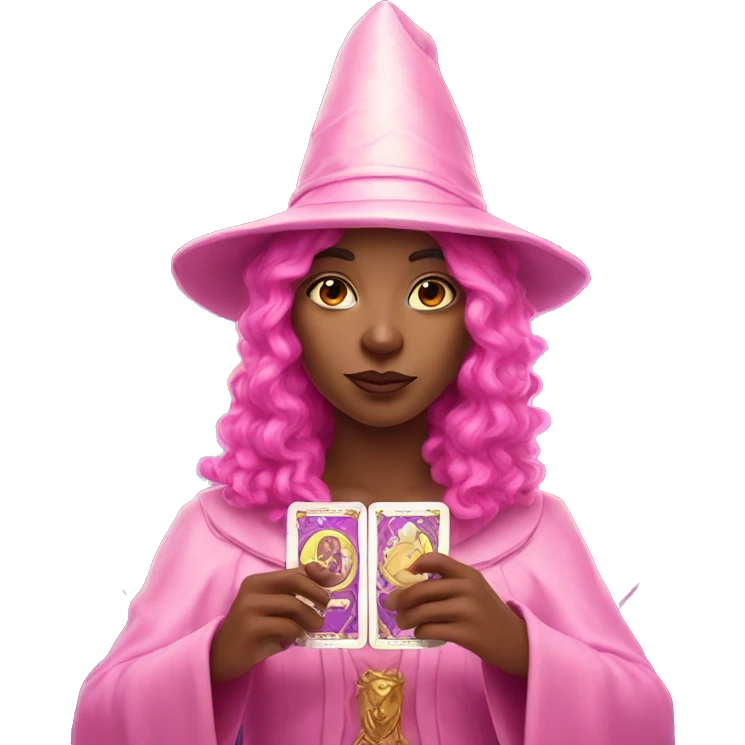 Pink tarot magic emoji