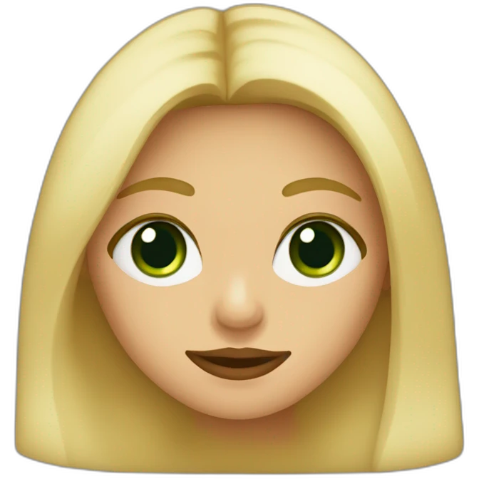 Buza y montañera mujer rubia con los ojos verdes emoji