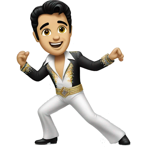 elvis presley dancing emoji