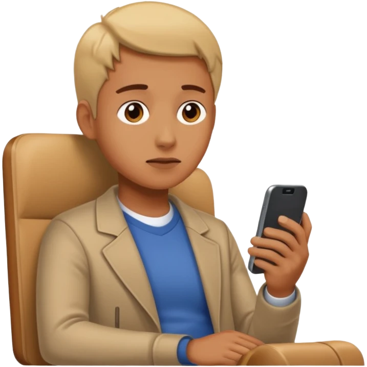 Waiting patiently watching phone  emoji