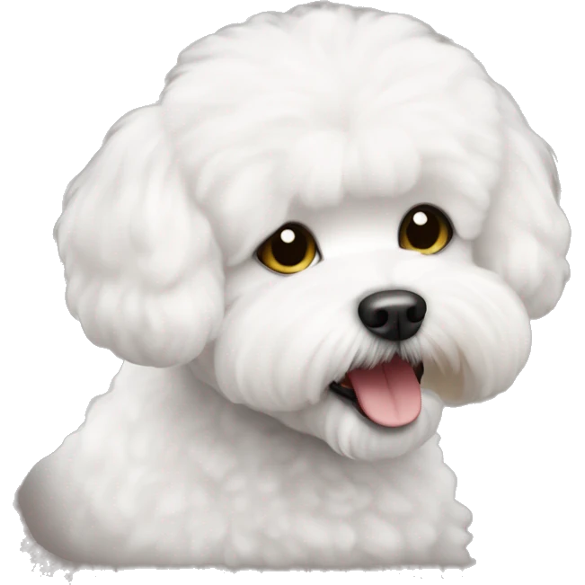 un perro bichon frise emoji
