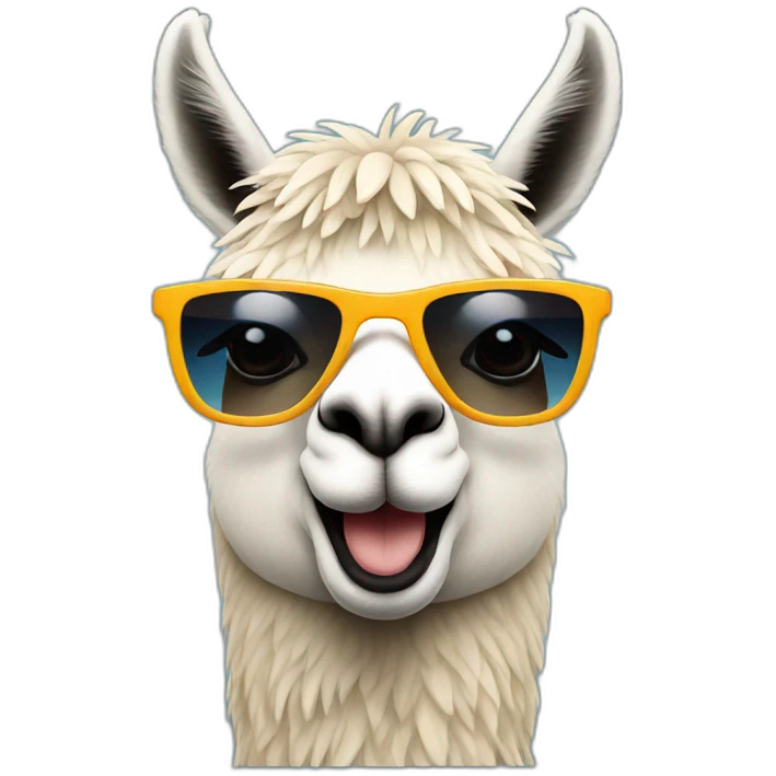 Llama with sunglasses emoji