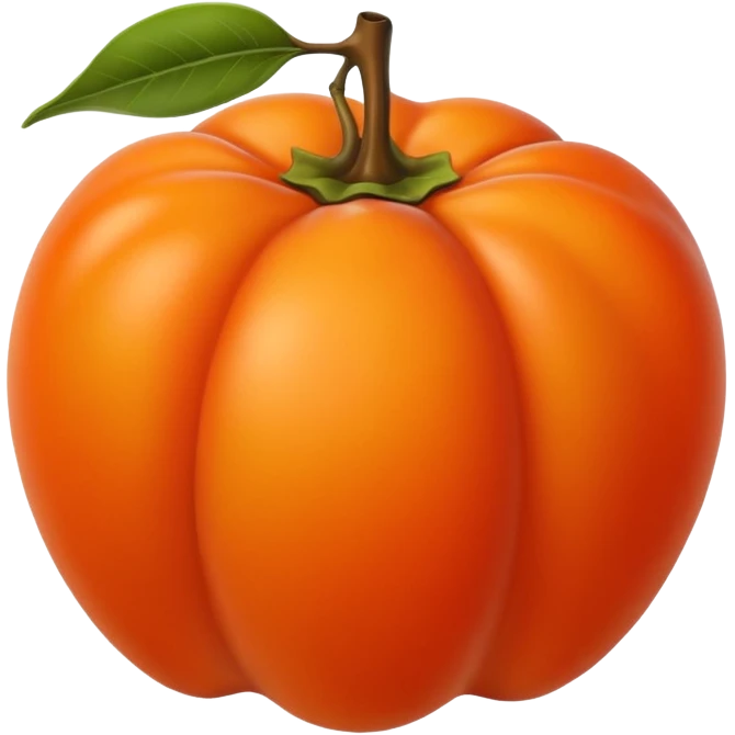 persimmon fruit smooth emoji