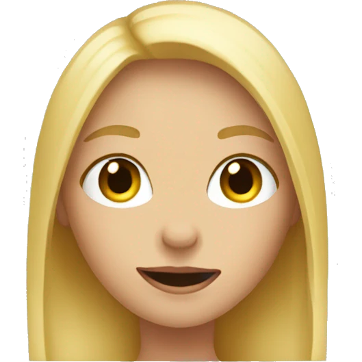 blonde girl peeking emoji