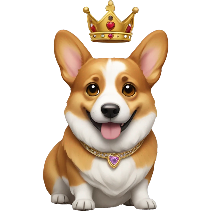 Corgi with a crown emoji