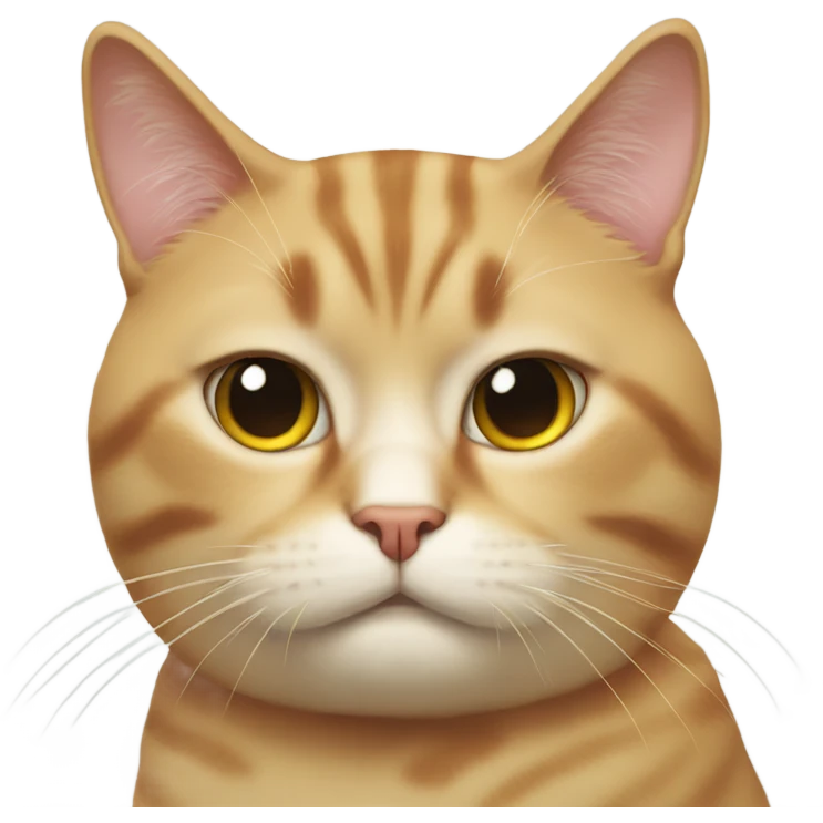 A cat is unhappy  emoji