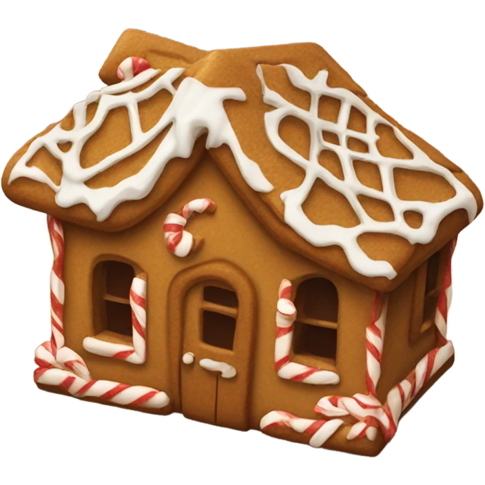 Broken gingerbread house  emoji