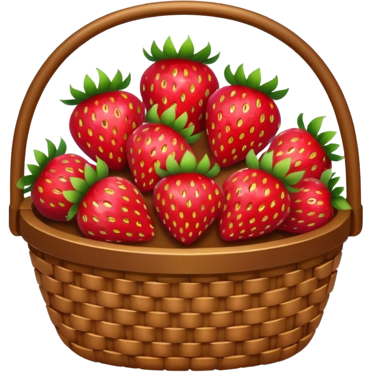 Glittery basket of strawberries emoji