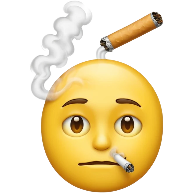 A emoji smoking emoji