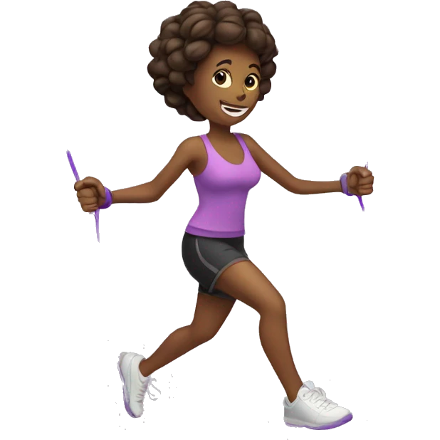 Woman jumping rope emoji