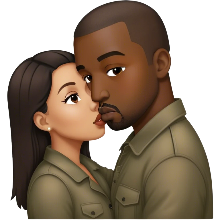 Kim Jung in kiss Kanye  emoji