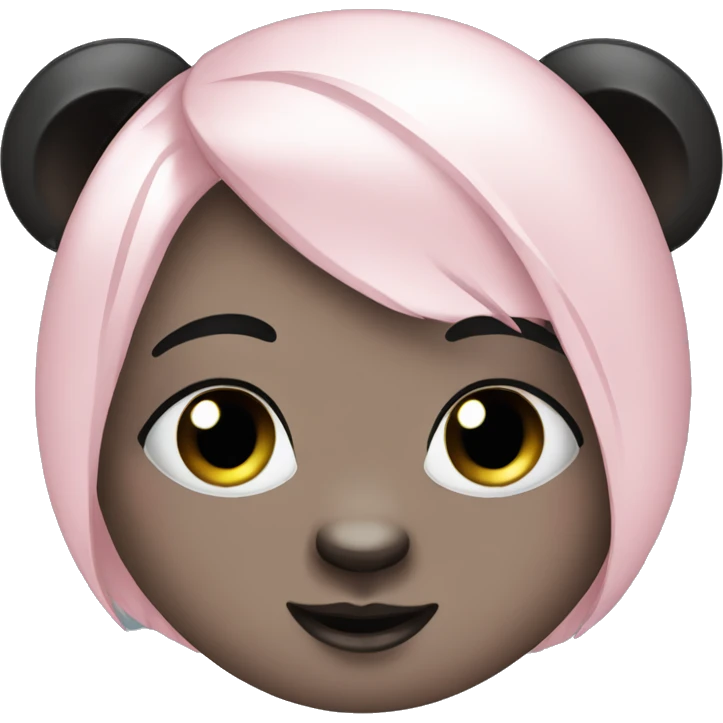 Panda girly with blush emoji