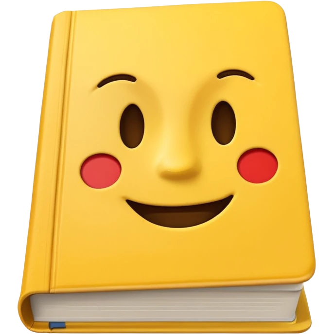 A textbook with the title 'Emoji' written on the cover emoji