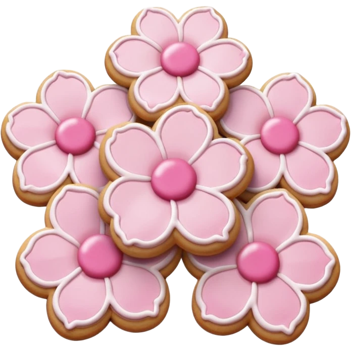 Cherry blossom shaped cookies  emoji
