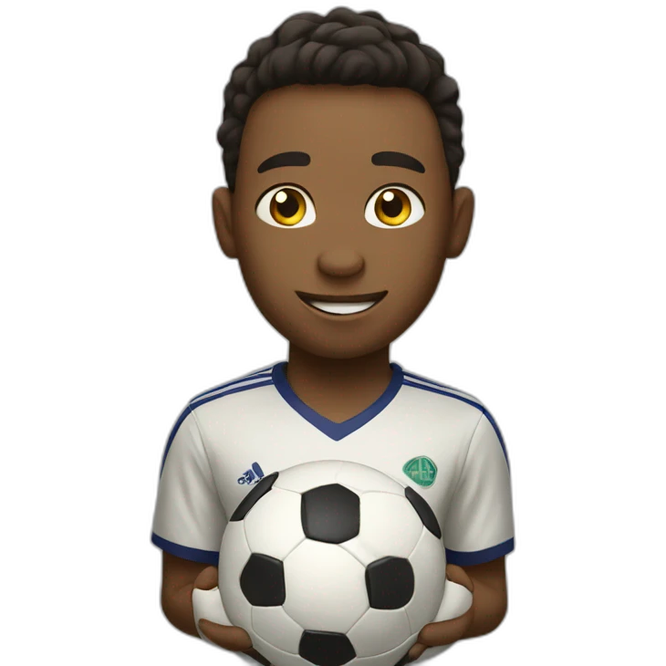 soccer boy with passion emoji