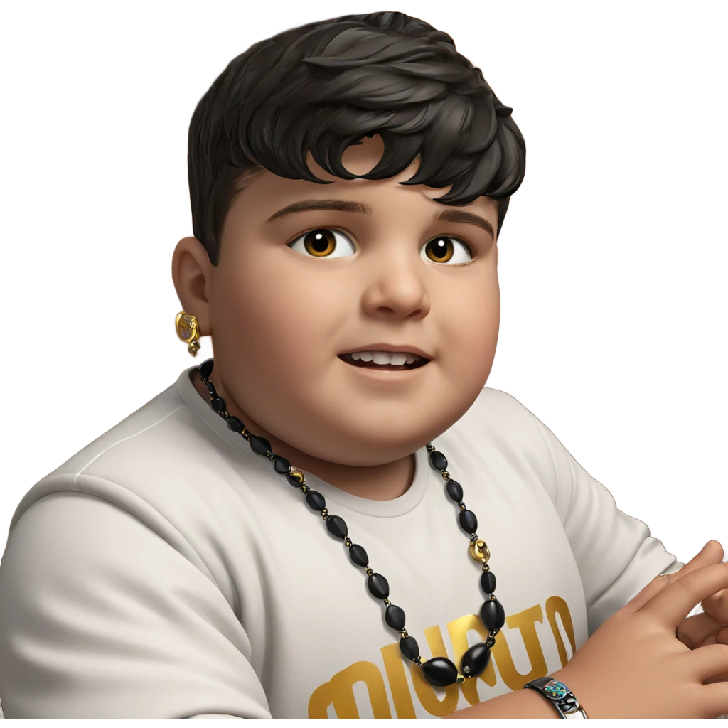 boy in black with jewelry emoji