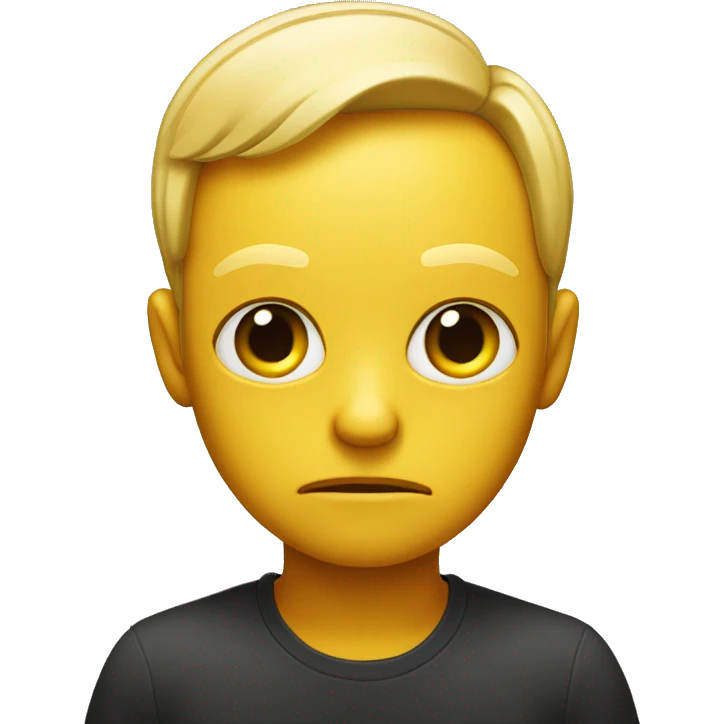 Yellow skinned emoji giving someone a judgmental side eye  emoji