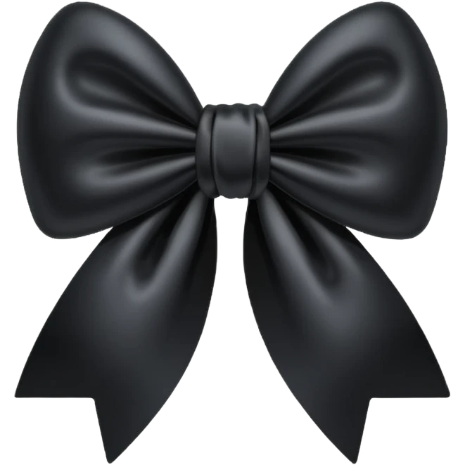 Black heart with black bow emoji