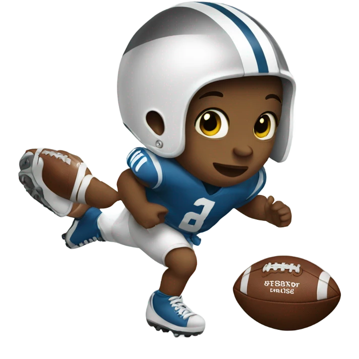Baby playing football emoji