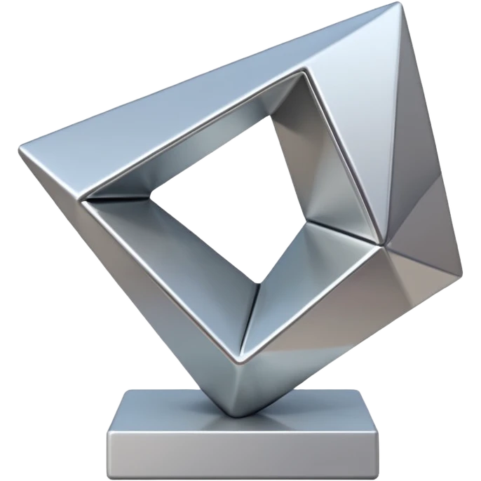 A modern abstract sculpture emoji