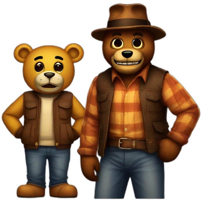 Freddy fazbear and dodge emoji
