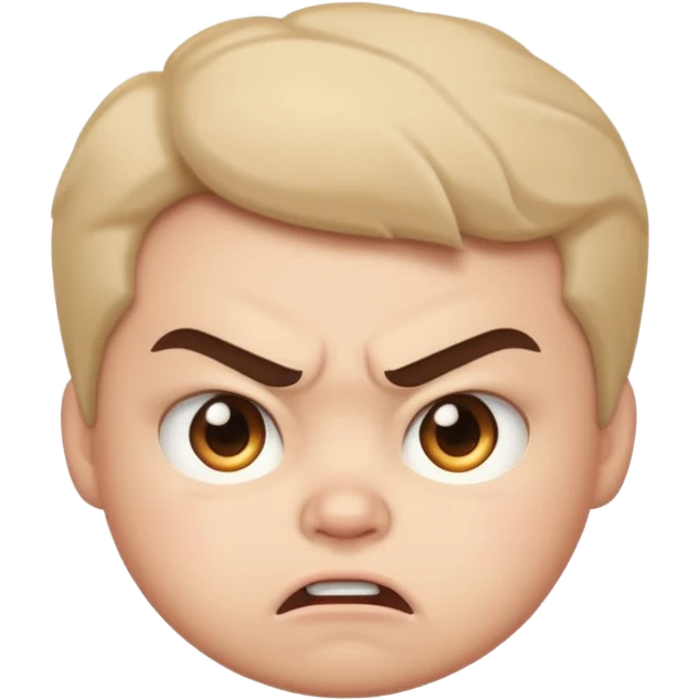 Angry but cute puffed face emoji