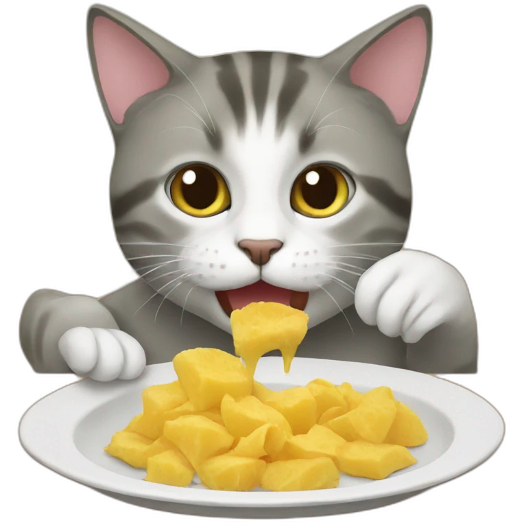 cat eating emoji