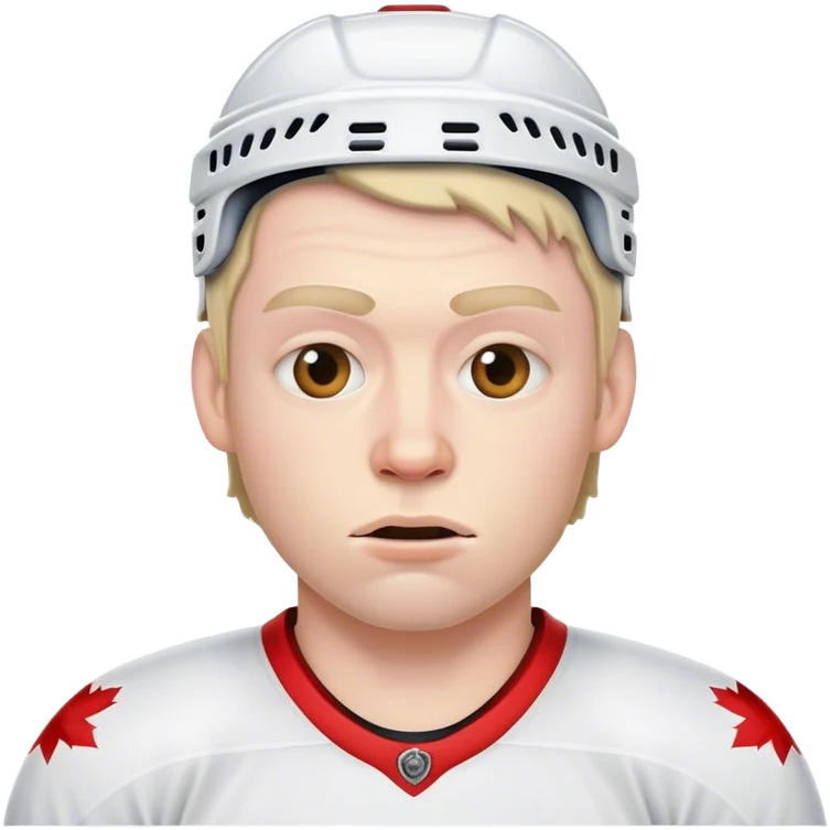 Ugly Canadian hockey player ￼ emoji