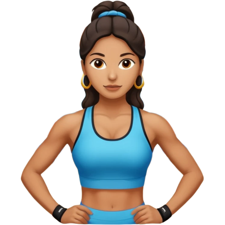 Mujer en gimnasio, peruana emoji