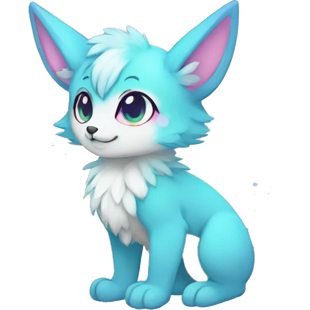 Kawaii colorful ethereal anthro fursona Fakemon emoji