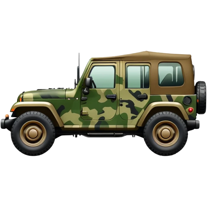 military jeep vehicle with camouflage pattern emoji