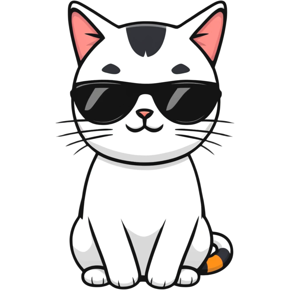 Cat with sunglasses emoji