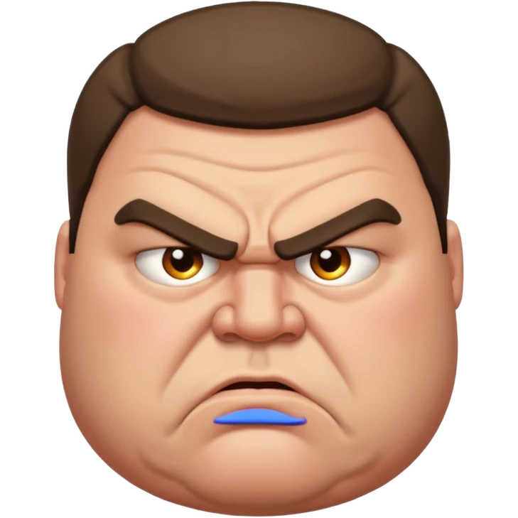 Fat angry man emoji