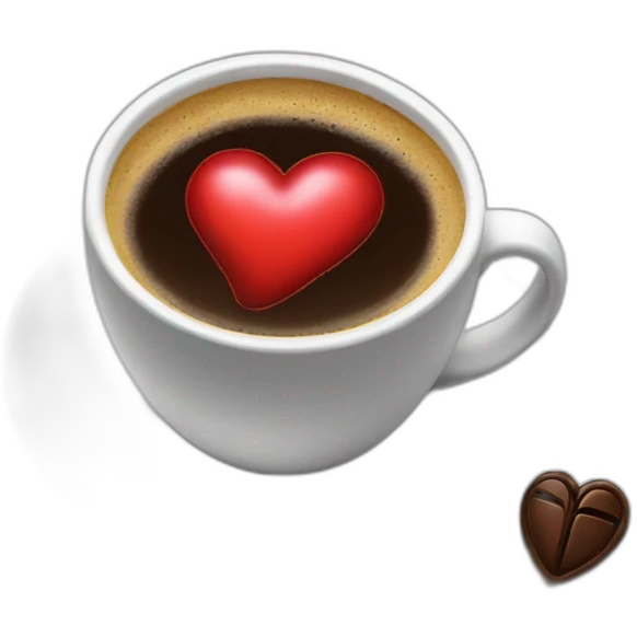coffee + marker + heart emoji