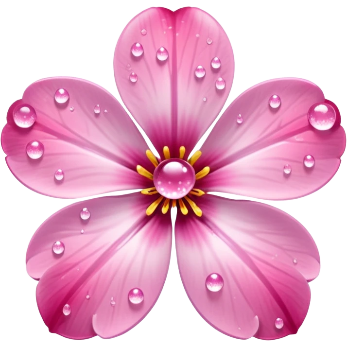 sakura flower with sparkling dew emoji
