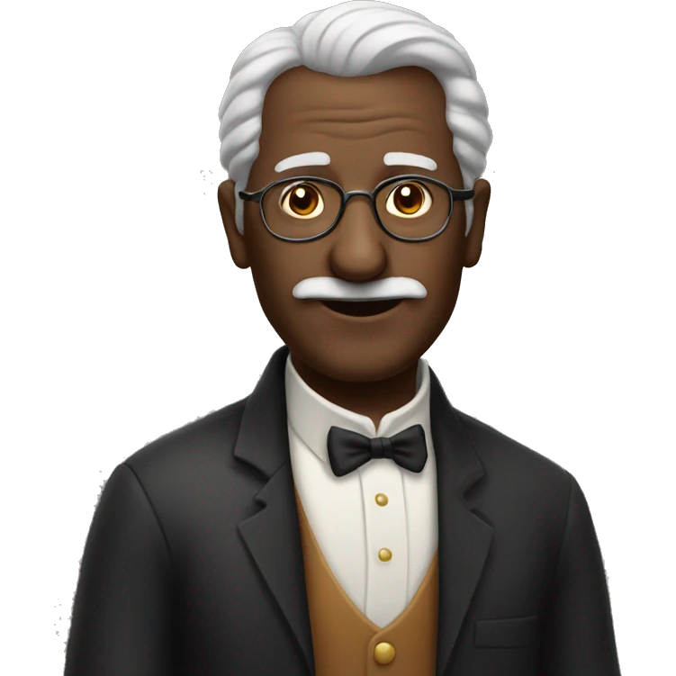 Grandpa with a long nose and in a party outfit emoji
