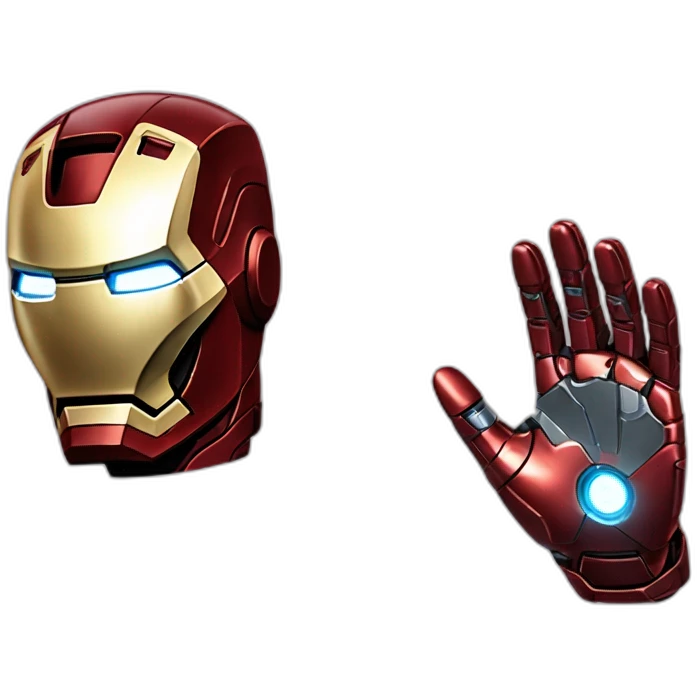 iron man qui claque des doigts avec le gant de l infini emoji
