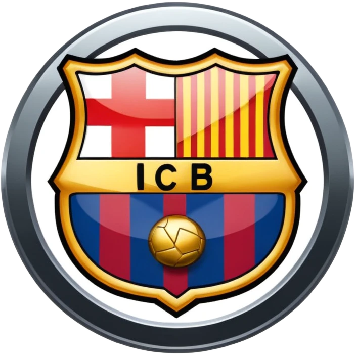 Atletico madrid vs Barcelona club logo emoji