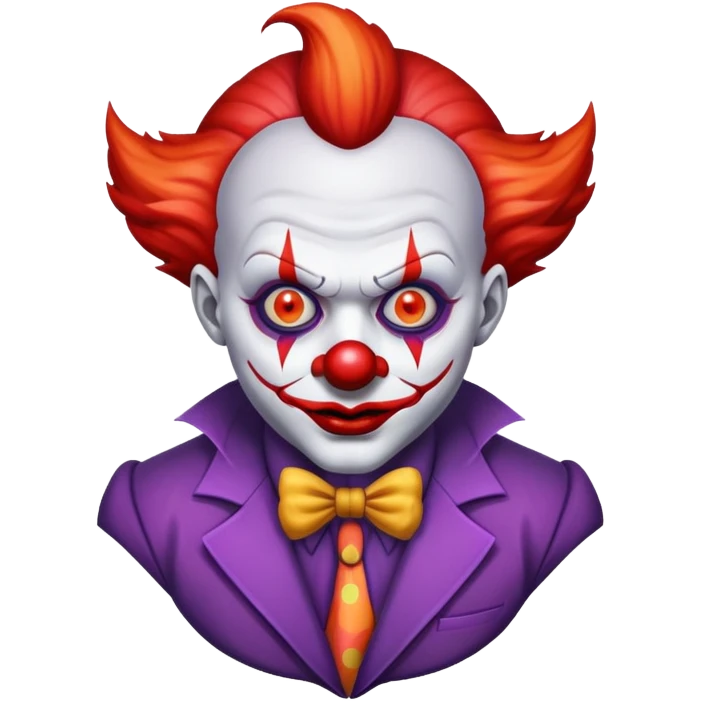demonic clown wearing a leisure suit emoji
