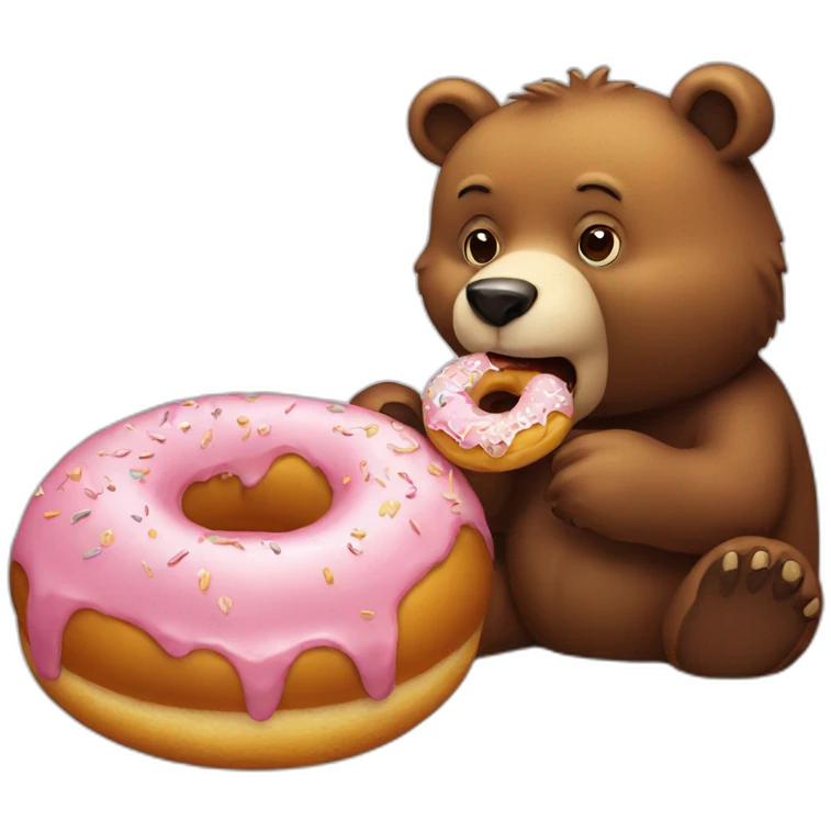 bear eating an donnut emoji