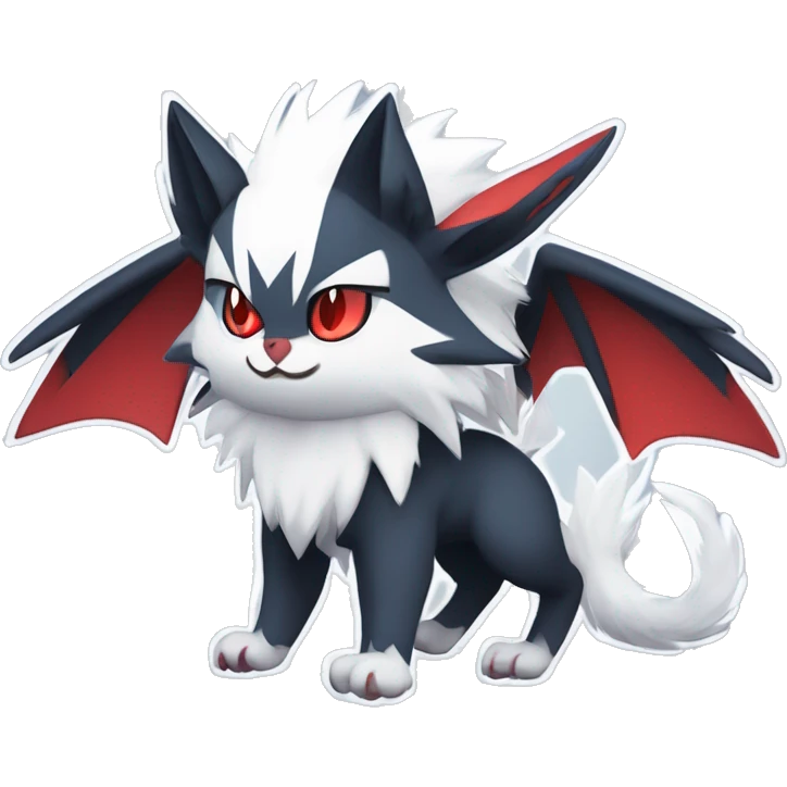 Edgy Cool Kawaii Litten-Absol-Zorua-Zangoose-Pokémon Full Body emoji