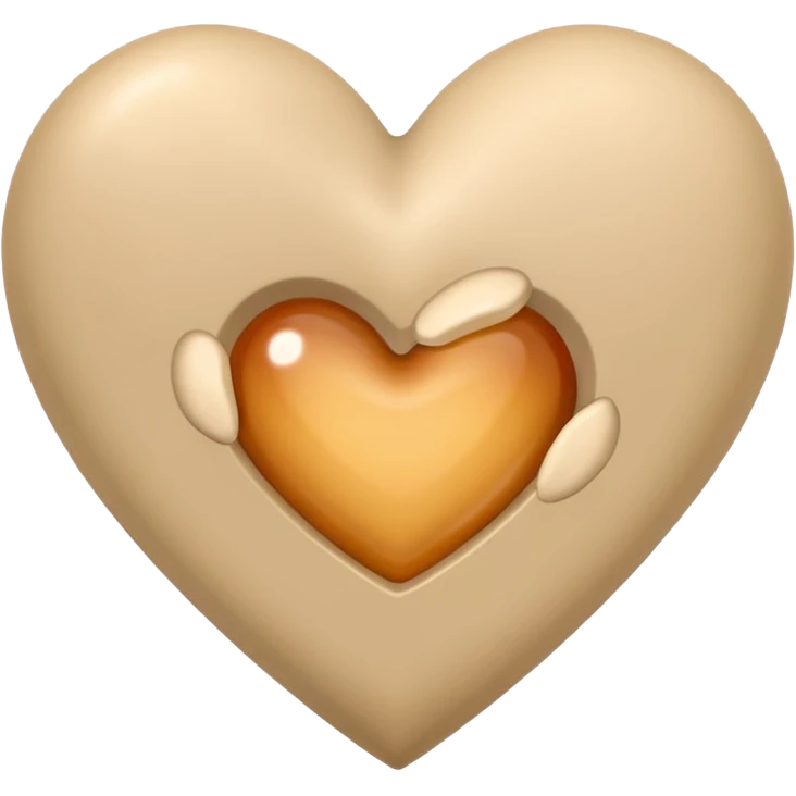Coração bege emoji