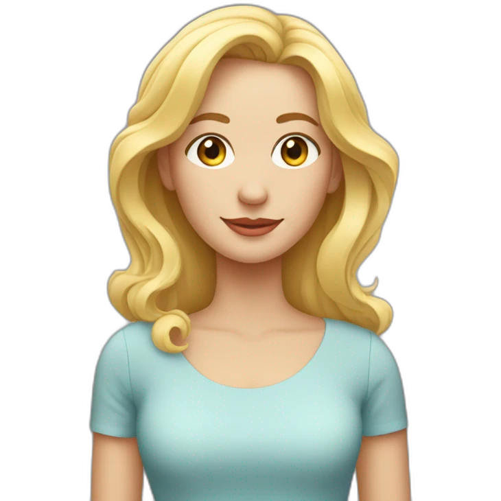 femme blonde avec deux grands cercles emoji