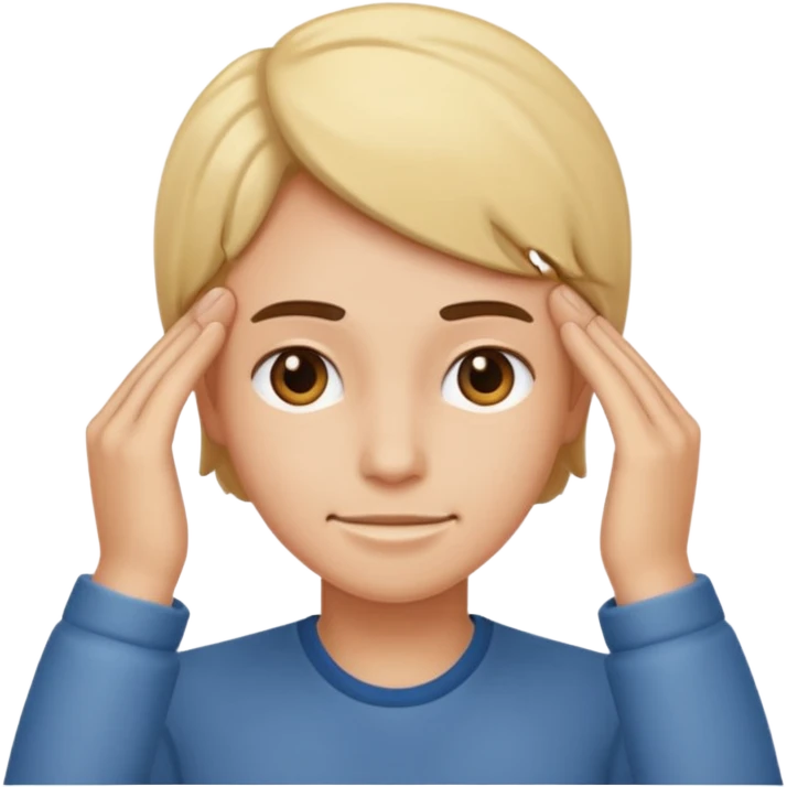 smirk with hand on head  emoji